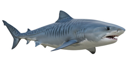 Isolated Tiger Shark