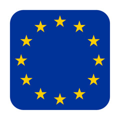 Square Icon flag of European union, transparent background