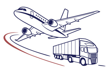vector illustration of airplane