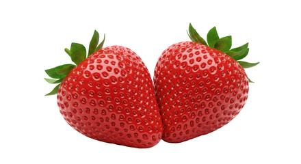 Isolated Fresh Strawberries