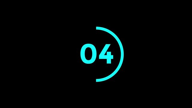 Circle countdown timer animation from 10 to 0 second. 10 seconds  dashed line circle countdown timer. Round circle 10 seconds countdown, Countdown timer, Countdown video