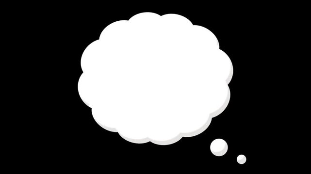 White fluffy speech bubble