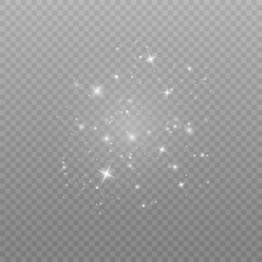 
Decoration made of bright shimmering particles. Bright glitter dust. Festive light effect.