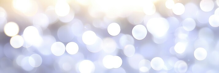 Obraz premium white and silver glitter background with space for text, white and grey glitter bokeh . white bokeh blur circle variety Dreamy soft focus wallpaper backdrop,Christmas snow or anniversary banner