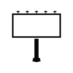 Fototapeta premium Billboard black and white flat vector icon design