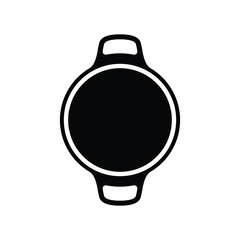 Cooking pot top view flat vector icon design on white background