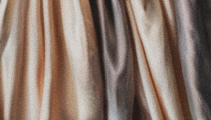 Fototapeta premium Grainy Texture Background of Elegant Draped Fabric in Warm Tones