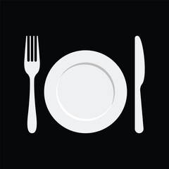 Fork and knife flat vector design. Fork and knife clip art