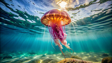 Jellyfish in the sea