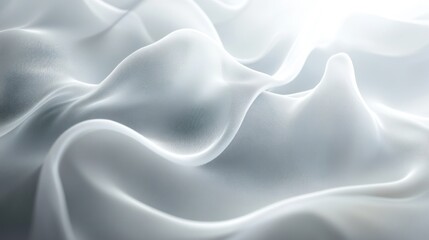 Obraz premium Abstract Smooth White Wave Light Design with a Modern Feel, Featuring Flowing Curves and Subtle Light Gradients for a Clean, Elegant, and Contemporary Aesthetic