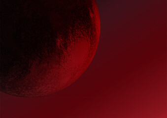 vector Abstract zoom red full moon dark background.