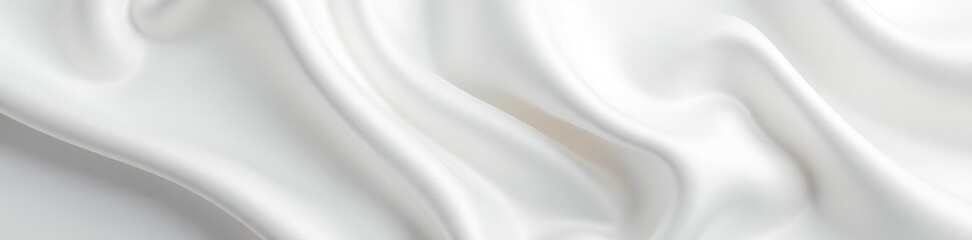 Fototapeta premium Smooth and luxurious white silk fabric featuring elegant lines texture, fabric, smooth