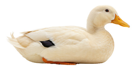 Isolated White Duck