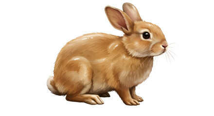 Obraz premium Isolated Brown Rabbit