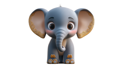 3d elephant with a big elephant