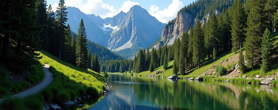 Scenic view of Gates of the Mountain in Helena National Forest, Montana with rugged cliffs and winding river,  scenic,  rugged cliffs