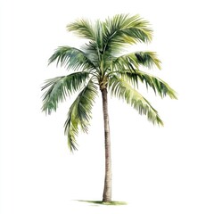 Palm tree illustration watercolor palm.