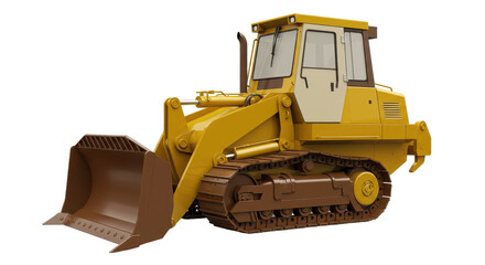 Fototapeta premium Isolated Bulldozer