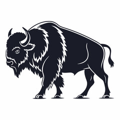 bison black sihouette vrctor