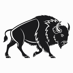 bison black sihouette vrctor