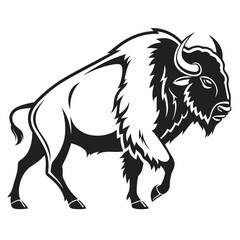 bison black sihouette vrctor