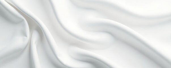 Obraz premium Smooth elegant white silk satin luxury cloth texture wedding background design, luxurious, classy