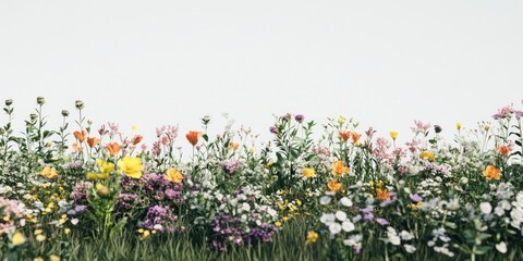 Fototapeta premium Foreground flower gardens and meadows flowers outdoors blossoms.