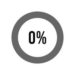 0% percent percentage diagram meter from ready-to-use for web design, user interface UI or infographic -	
