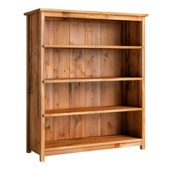 Wooden Bookshelf with Natural Finish, Ideal for Home and Office Organization and Decor