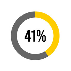 41% percent percentage diagram meter from ready-to-use for web design, user interface UI or infographic -	
