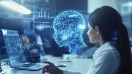 An AI powered e learning platform, offering personalized courses and adaptive learning paths based on student performance, Education tech style