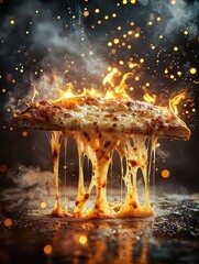 Pizza with Cheese Pull