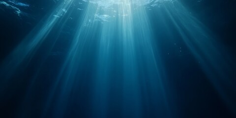 Obraz premium The bright sun is shining beautifully through the water in the ocean