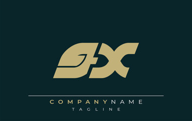 GX Sleek Geometric Logo Design. Neutral colors and minimalist style create a professional and contemporary impression, suitable for branding and corporate identity.