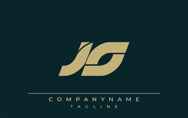 JO Sleek Geometric Logo Design. Neutral colors and minimalist style create a professional and contemporary impression, suitable for branding and corporate identity.