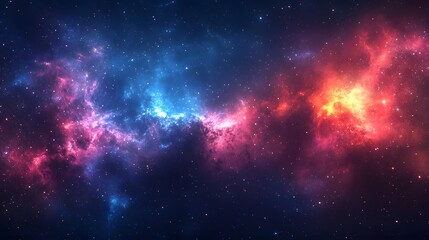 Fototapeta premium Mesmerizing scene of a nebula and star field creating an enchanting cosmic landscape full of color and depth