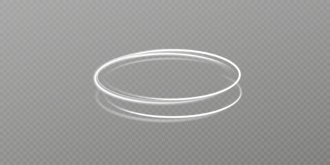 
Light effect of the portal. Glow for design. Bright light around the podium. Round light frame. Lighting for the podium.