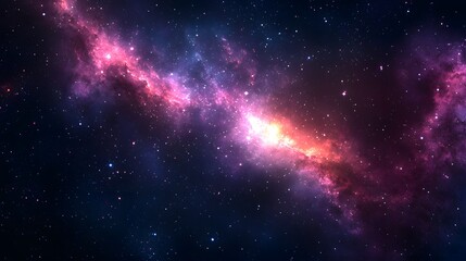 Fototapeta premium Beautiful galaxy with a bright star in the background creating a striking cosmic scene of celestial wonder