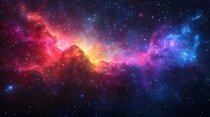 Obraz premium Enigmatic nebula in the sky surrounded by stars and cosmic dust creating a stunning celestial scene