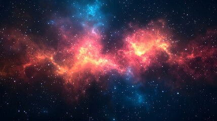 Fototapeta premium Striking nebula in the sky exhibiting brilliant colors and patterns that captivate the imagination of star gazers