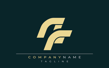 NF Sleek Geometric Logo Design. Neutral colors and minimalist style create a professional and contemporary impression, suitable for branding and corporate identity.