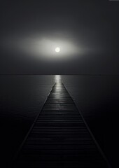 Obraz premium A full moon outdoors nature night.