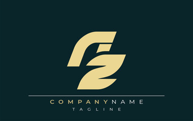 Fototapeta premium NZ Sleek Geometric Logo Design. Neutral colors and minimalist style create a professional and contemporary impression, suitable for branding and corporate identity.