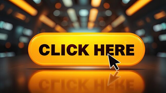 A yellow click here button with a mouse cursor