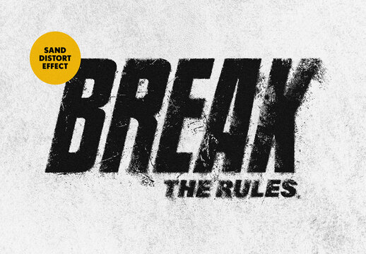 Broken Distortion Text & Logo Effect Mockup