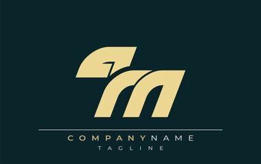 QM Sleek Geometric Logo Design. Neutral colors and minimalist style create a professional and contemporary impression, suitable for branding and corporate identity.