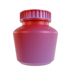 Sleek Pharmaceutical Bottle Design isolated on transparent background.