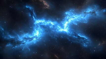 Obraz premium Nebula with blue nebula creating a dreamlike cosmic landscape filled with timeless celestial wonders in space