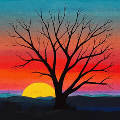 Naklejka premium Serenade of the Sunset