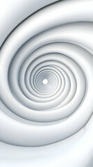 Obraz premium Abstract swirling white tunnel leading to light
